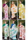 Dhaani By Vallabhi White Daily Wear Printed Georgette Sarees Wholesale Shop In Surat